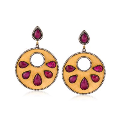 Ruby and Diamond Earrings