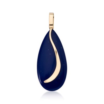 Lapis Pendant In 14kt Yellow Gold &mdash; Alt Image 1