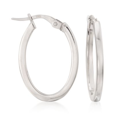 Roberto Coin 18kt White Gold Hoop Earrings &mdash; Alt Image 1