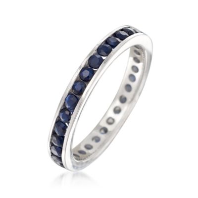 1.30 ct. t.w. Sapphire Eternity Band in Sterling Silver &mdash; Alt Image 3