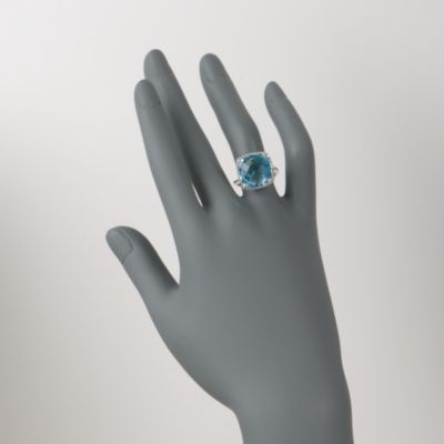 9.00 Carat Topaz and .25 ct. Diamond Ring in 14kt White Gold &mdash; Alt Image 2