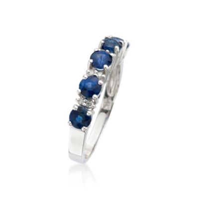 .75 ct. t.w. Sapphire Ring With Diamond Accents in 14kt White Gold &mdash; Alt Image 3