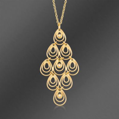 Roberto Coin "Moresque"   18kt Yellow Gold Necklace With Diamond Accent. 16" &mdash; Alt Image 1