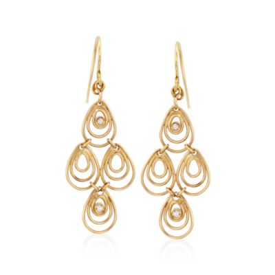 Roberto Coin "Moresque"   18kt Yellow Gold Earrings With Diamonds &mdash; Alt Image 1