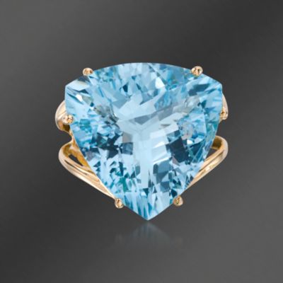 Roberto Coin 26.00 Carat t.w. "Ipanema" Blue Topaz Ring in 18kt Yellow Gold. Size 6.5 &mdash; Alt Image 1