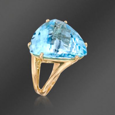Roberto Coin 26.00 Carat t.w. "Ipanema" Blue Topaz Ring in 18kt Yellow Gold. Size 6.5 &mdash; Alt Image 3