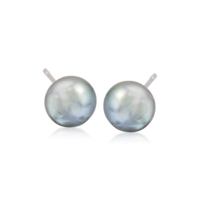 Set of Three Pairs of 8-9mm Cultured Pearl Earrings and Earring Jackets in Sterling Silver &mdash; Alt Image 5