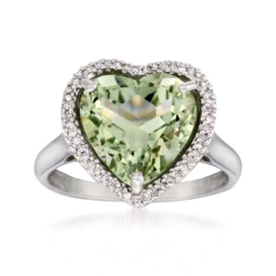 Save On a Sparkling 4.70 Carat Quartz and .10 ct. t.w. Diamond Ring