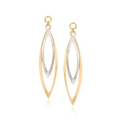 14kt Two-Tone Gold Earring Jackets &mdash; Alt Image 1