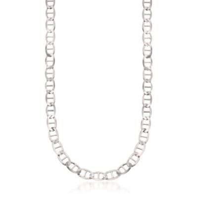 Men's Sterling Silver Mariner Link Necklace. 22" &mdash; Alt Image 1