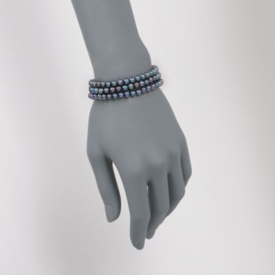 5-5.5mm Black Pearl Bracelet in 14kt Yellow Gold &mdash; Alt Image 2