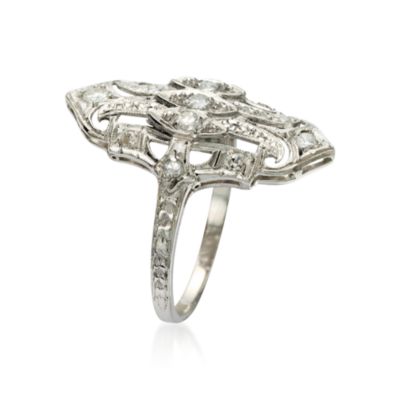 C. 1950 Vintage .25 ct. t.w. Diamond Ring in Platinum. Size 5.5 &mdash; Alt Image 2