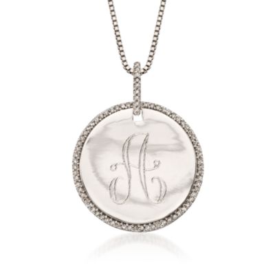 .25 ct. t.w. Monogrammed Diamond  Disc Necklace &mdash; Alt Image 1