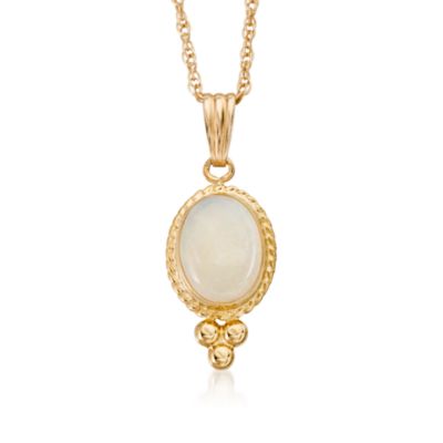 Opal Pendant Necklace in 14kt Yellow Gold &mdash; Alt Image 1
