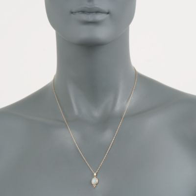 Opal Pendant Necklace in 14kt Yellow Gold &mdash; Alt Image 4