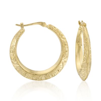 14kt Yellow Gold Hoop Earrings &mdash; Alt Image 1
