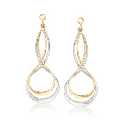Sterling Silver and 14kt Yellow Gold Earring Jackets &mdash; Alt Image 1