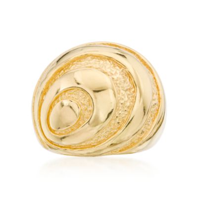 14kt Bonded Yellow Gold Andiamo Ring From Italy &mdash; Alt Image 1