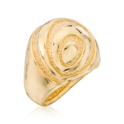 14kt Bonded Yellow Gold Andiamo Ring From Italy &mdash; Alt Image 2