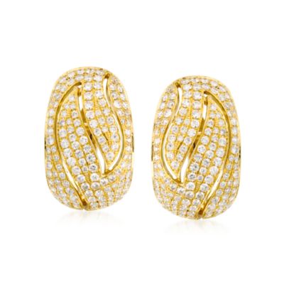4.15 ct. t.w.Diamond Earrings In 18kt Yellow Gold &mdash; Alt Image 1