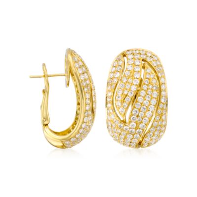 4.15 ct. t.w.Diamond Earrings In 18kt Yellow Gold &mdash; Alt Image 2
