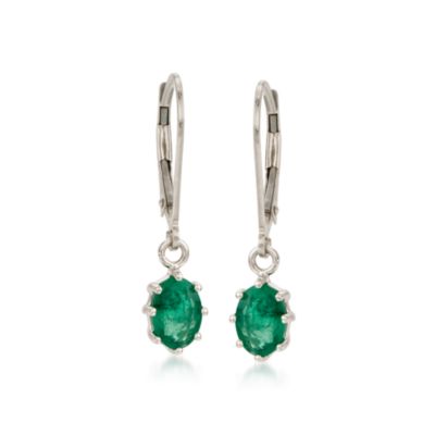 1.60 ct. t.w. Emerald Earrings in 14kt White Gold &mdash; Alt Image 1