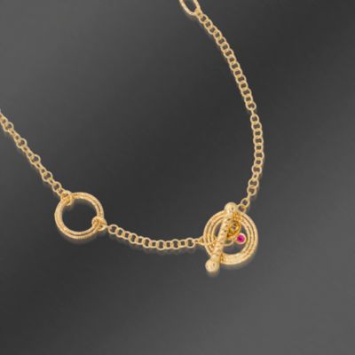 Roberto Coin .11 ct. t.w. "Moresque" Diamond Pendant Necklace in 18kt Yellow Gold.  &mdash; Alt Image 3