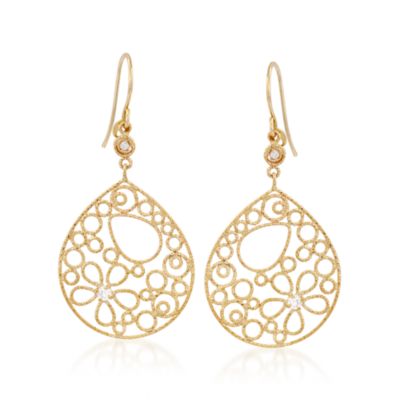 Roberto Coin .21 ct. t.w. "Mauresque" Diamond Earrings in 18kt Yellow Gold    &mdash; Alt Image 1