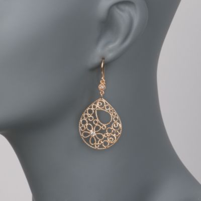 Roberto Coin .21 ct. t.w. "Mauresque" Diamond Earrings in 18kt Yellow Gold    &mdash; Alt Image 2