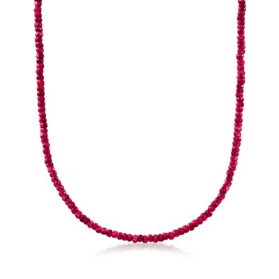 50.00 ct. t.w. Ruby Necklace in 14kt Yellow Gold &mdash; Alt Image 1