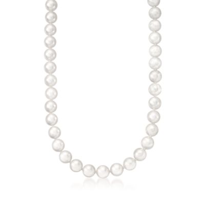Mikimoto 7.5x7mm A1 Akoya Pearl Necklace in 18kt White Gold. 16" &mdash; Alt Image 1