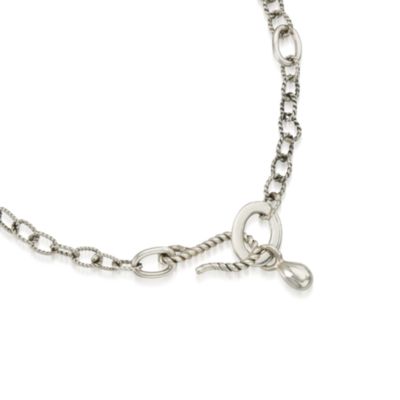 Mother-Of-Pearl Teardrop Necklace in Vermeil. 16" &mdash; Alt Image 2