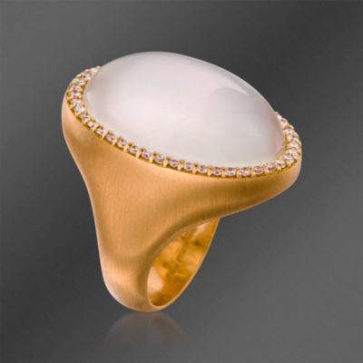 Roberto Coin Mother-Of-Pearl and .42 ct. t.w. Diamond Ring in 18kt Rose Gold. Size 6.5 &mdash; Alt Image 3