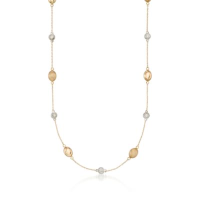 .50 ct. t.w. Diamond Station Necklace in 14kt Two-Tone Gold &mdash; Alt Image 1