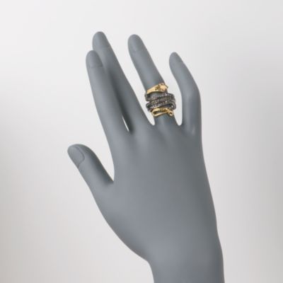 1.25 ct. t.w. Diamond Snake Ring In Sterling Silver and 18kt Yellow Gold. Size 5 &mdash; Alt Image 2