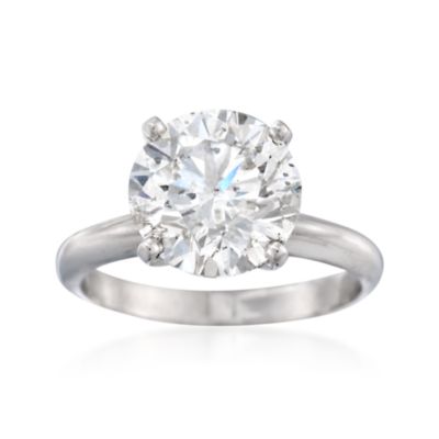4.01 Carat Certified Diamond Solitaire Ring in Platinum &mdash; Alt Image 1