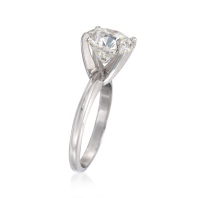 4.01 Carat Certified Diamond Solitaire Ring in Platinum &mdash; Alt Image 2