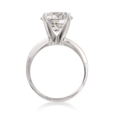 4.01 Carat Certified Diamond Solitaire Ring in Platinum &mdash; Alt Image 3
