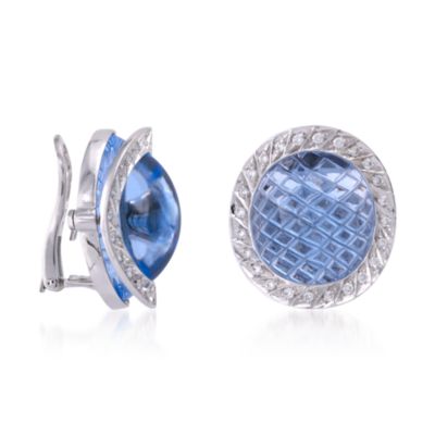 C. 1990 Vintage .75 ct. t.w. Diamond Earrings in 14kt White Gold &mdash; Alt Image 2