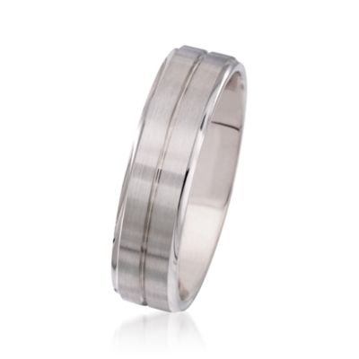 Men's 6mm 14kt White Gold Wedding Ring &mdash; Alt Image 2