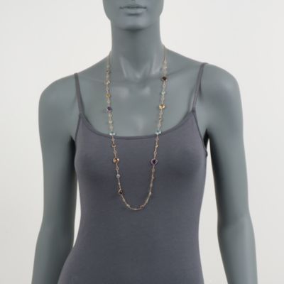 20.00 ct. t.w. Multi-Gem Necklace in 14kt Yellow Gold &mdash; Alt Image 6