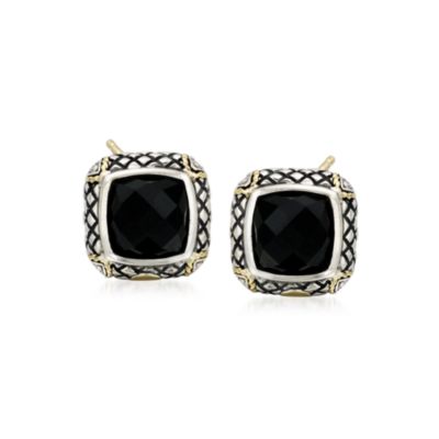 Andrea Candela Black Onyx Earrings in Two-Tone &mdash; Alt Image 1