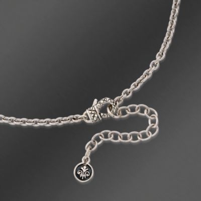 Andrea Candela Black Onyx Necklace With Diamond Accents in Two-Tone. 18" &mdash; Alt Image 2
