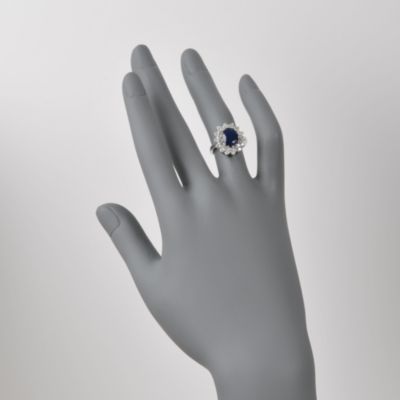 2.75 Carat t.w. Sapphire and 1.00 ct. t.w. Diamond Ring in 14kt White Gold &mdash; Alt Image 2