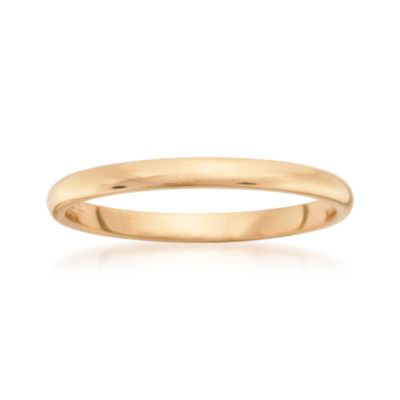 Women's 2mm 14kt Yellow Gold Wedding Ring &mdash; Alt Image 1