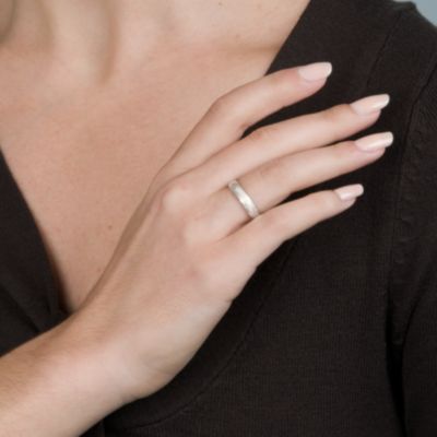 Women's 4mm 14kt White Gold Wedding Ring &mdash; Alt Image 4