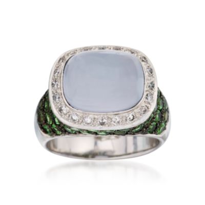 C. 2000 Vintage Multi-Gem and .50 ct. t.w. Diamond Ring In 18kt White Gold. Size 7 &mdash; Alt Image 1