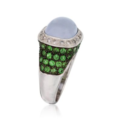 C. 2000 Vintage Multi-Gem and .50 ct. t.w. Diamond Ring In 18kt White Gold. Size 7 &mdash; Alt Image 2