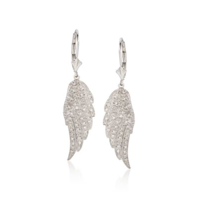 .30 ct. t.w. Diamond Angel Wing Earrings in Sterling  Silver &mdash; Alt Image 1
