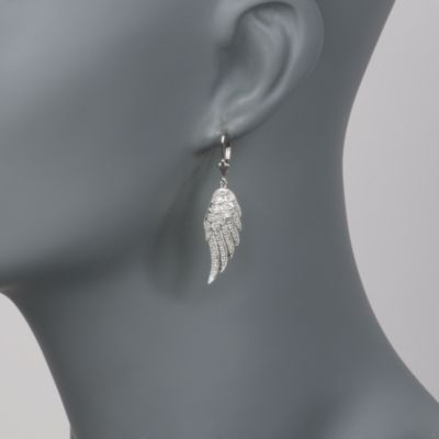 .30 ct. t.w. Diamond Angel Wing Earrings in Sterling  Silver &mdash; Alt Image 2